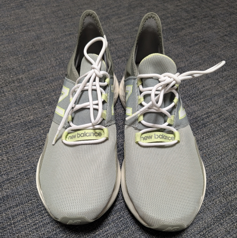 New Balance Gray and Neon Accented Sneakers